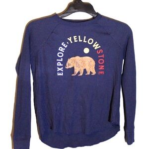 Explore Yellowstone Navy Blue Sweater